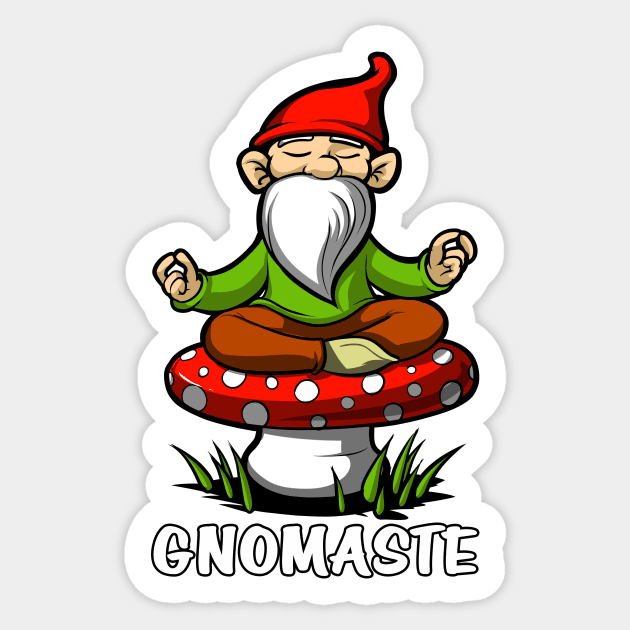 Gnomaste Yoga Gnome Sticker by underheaven